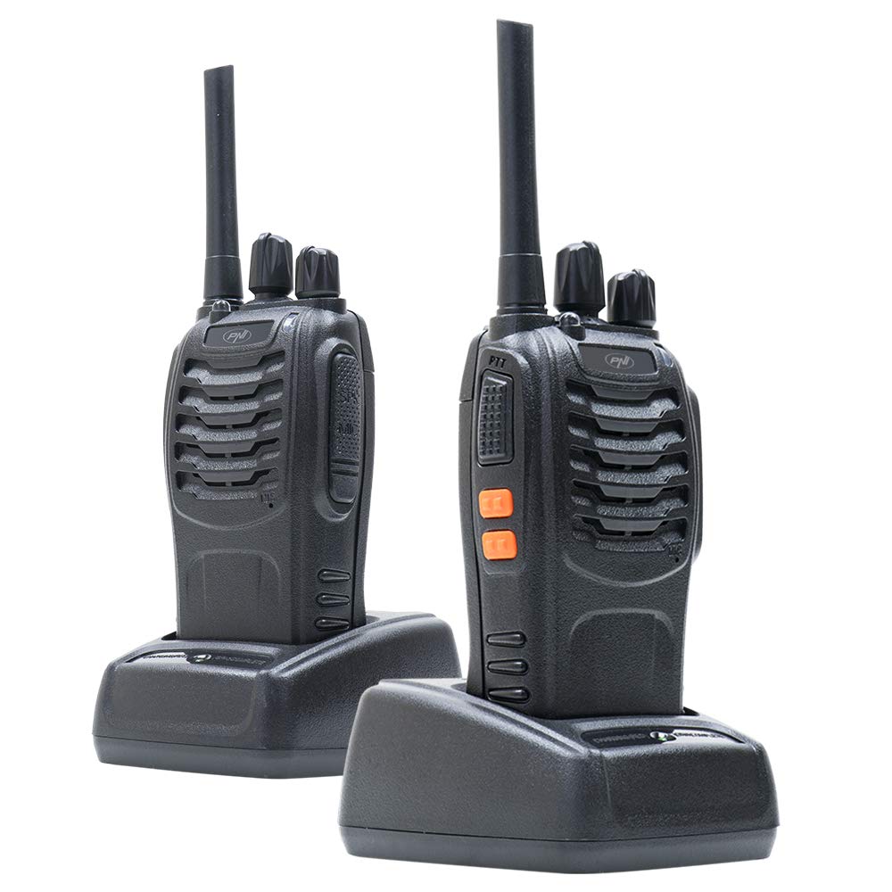 Paquete 4 radios portátiles PNI PMR R40 Pro Pilas, Cargadores y Auriculares incluidos