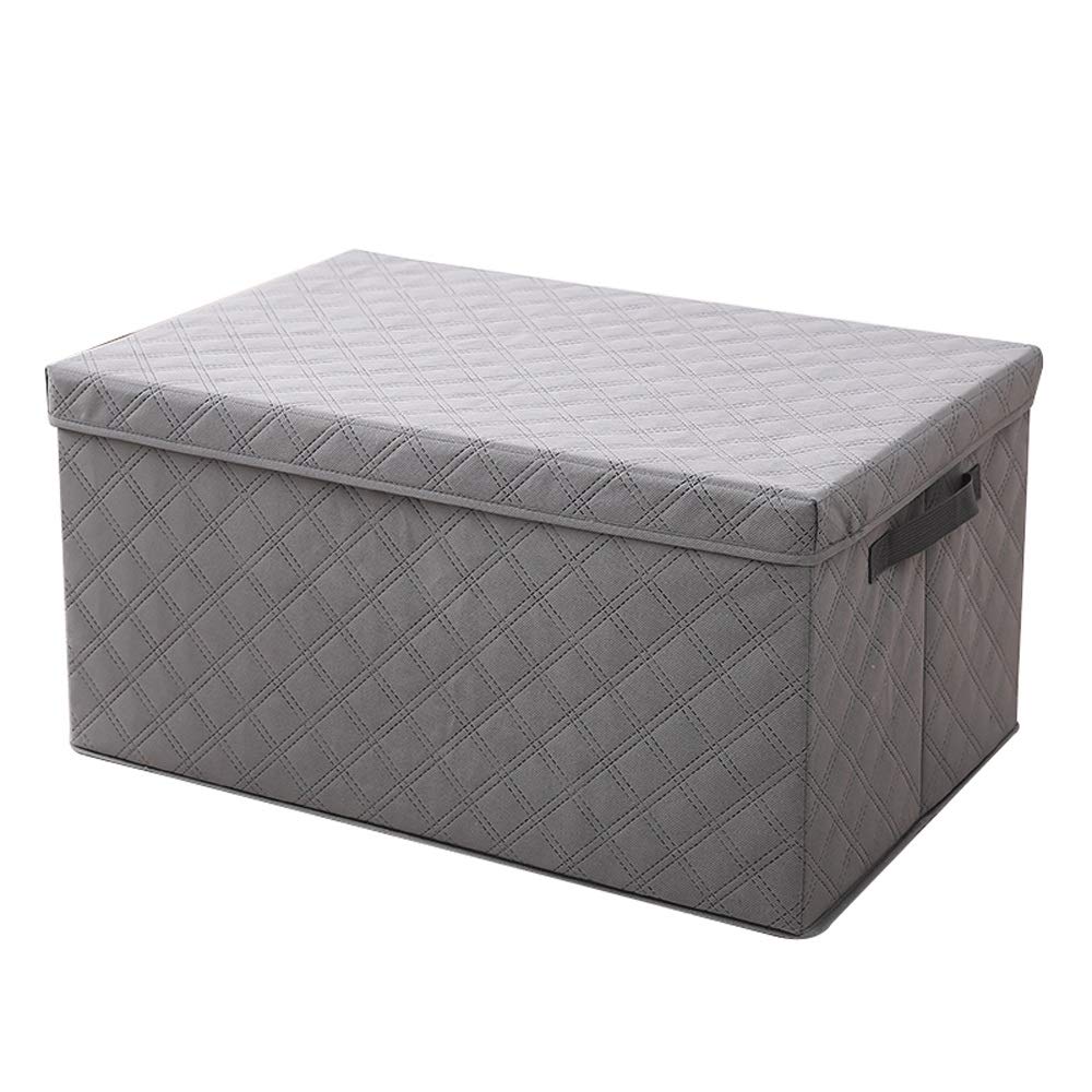ETRGFTHU Storage box Fabric Folding Storage box Home car Wardrobe Clothes Storage Artifact Thickened Non-woven Fabric Breathable, Healthy and Odorless(Grey,60x40x30cm)
