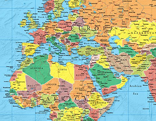 Smithsonian Journeys SS WOR BLUE 32 30X48 World Wall Map thumb #1