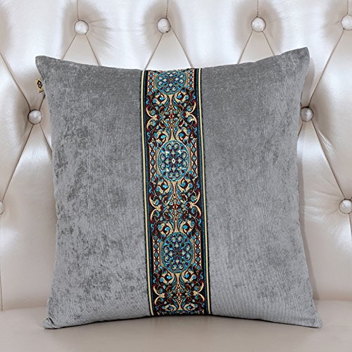 Oreiller européen coton 60x60 grand coussin décoration lit - 2