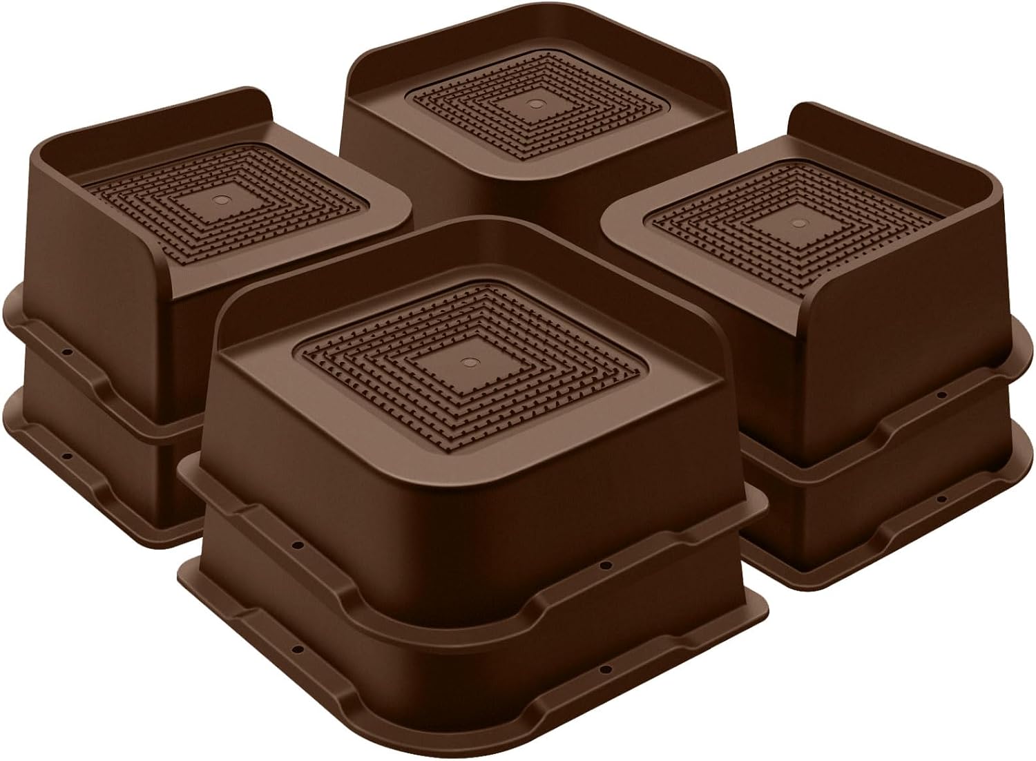 ANNKUT Bed Risers 2 Inch Heavy Duty, Furniture Risers for Bed Desk Table Sofa Couch,Oversized Bed Lifts Risers,Support up to 5000 Lbs(8 Pack Brown)