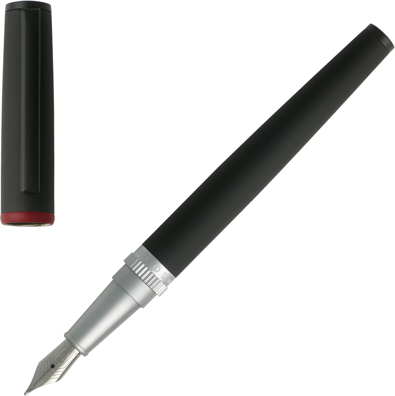 HUGO BOSS GEAR Fountain Pen with cap removed, showing the nib