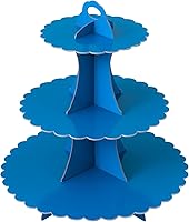 Vista 18 de Soleebee Soporte para Cupcakes de 3 Niveles, Torre de Cupcakes de Cartón, Torre de Soporte para Pasteles de Postre para Decoración de Cumpleaños