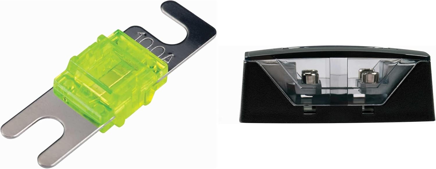 Kicker 46FHD FHD Fuse Holder, Dual AFS & 46AFS100 (2) 100 Amp AFS Fuses Bundle