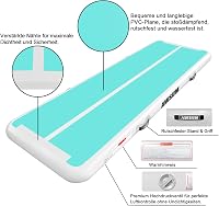 AWSUM Felfújható Tornaszőnyeg 300x100x10 cm Tumbling Mat Levegőpumpával 3
