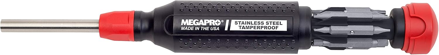 Megapro Stainless Steel Original & Tamperproof Multi Bit Screwdriver Set USA 151 Bowers Tool Co.
