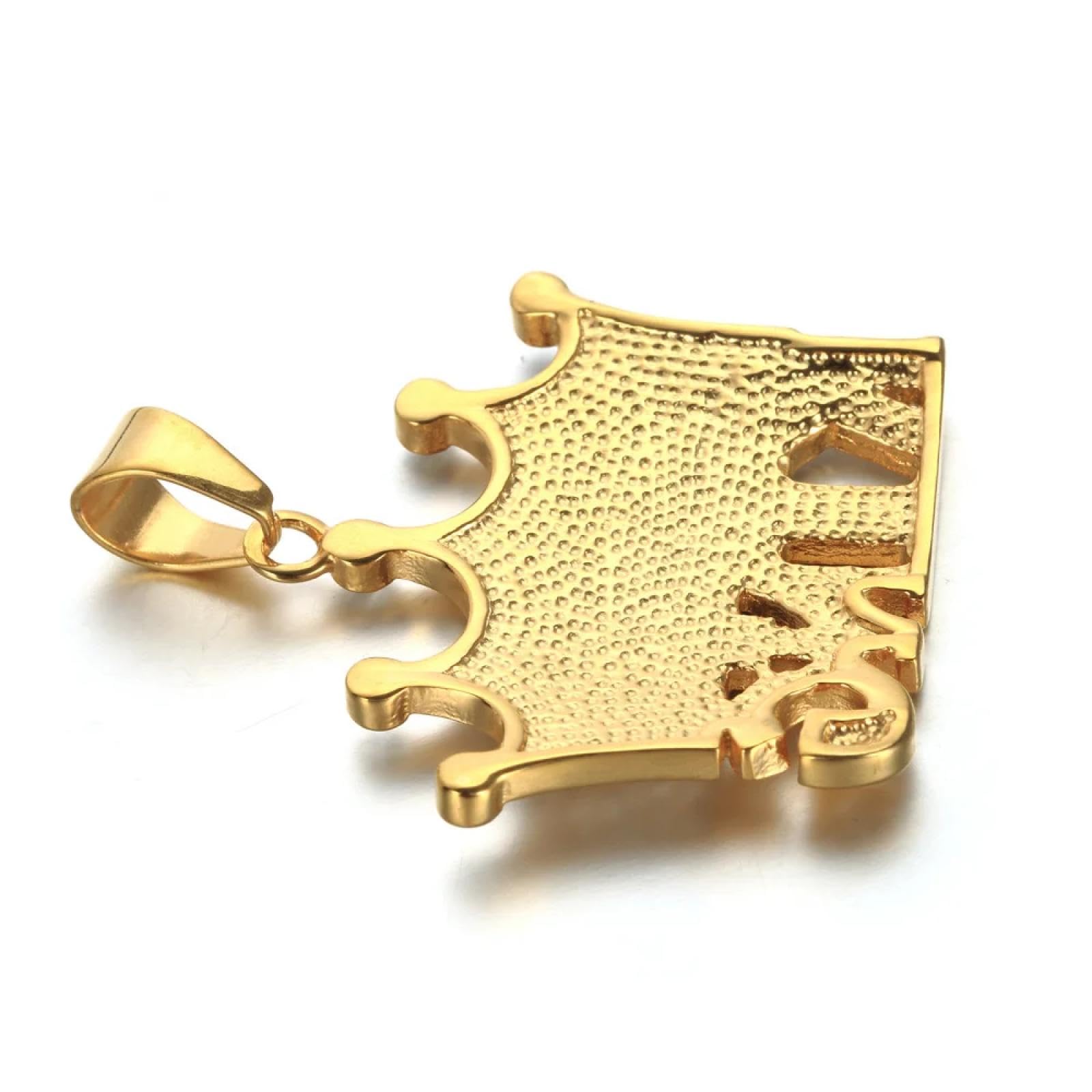 SiVaji Necklace Collar Colgante Cadena Hombre Mujer Joyas Necklaceletra Rey Colgante Collar Hombre Hip Hop