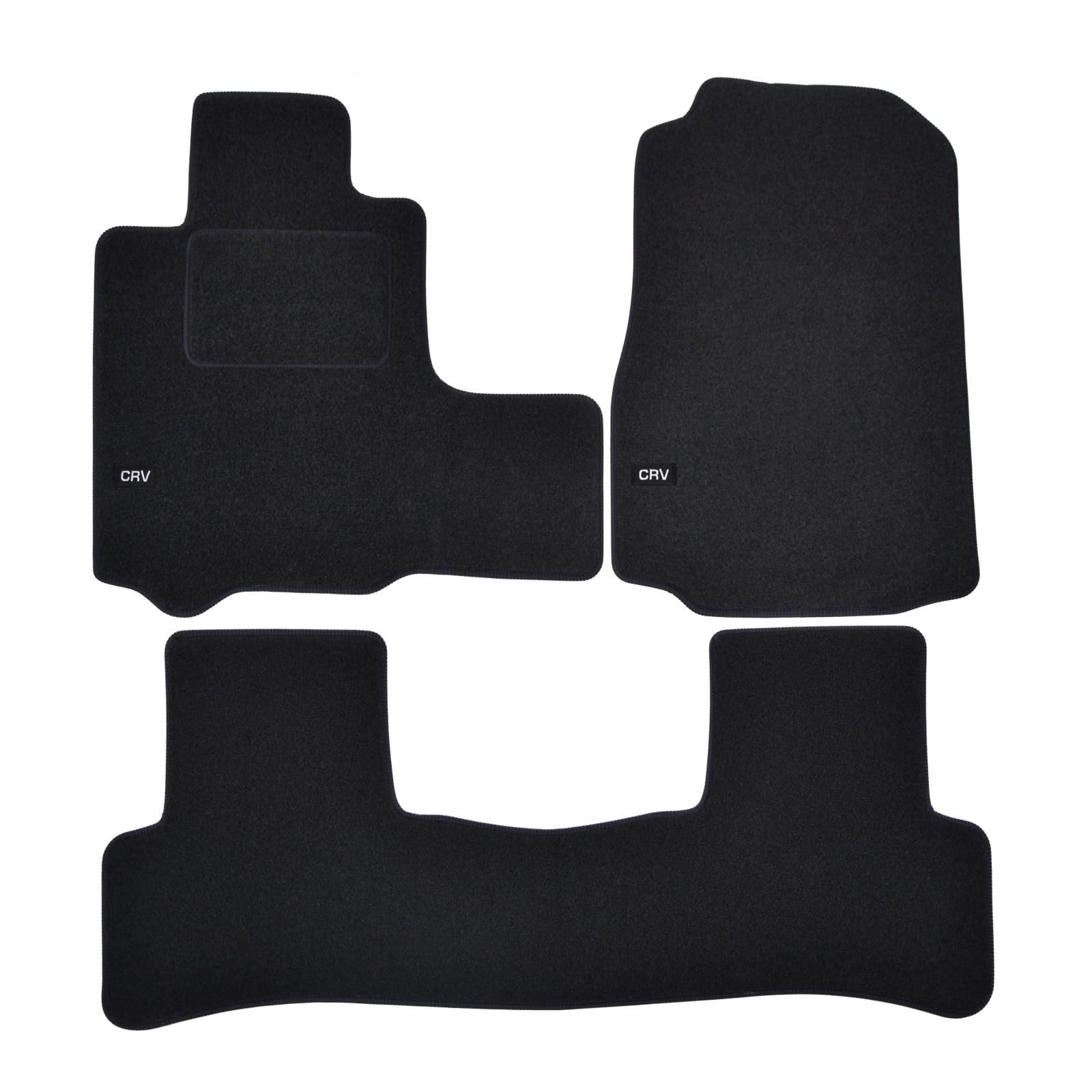 Tapis Sol CRV Tapis De Sol CRV 2012-2016 J&J Automotive | Velours Noir | Antidérapant | Renfort Conducteur Tapis Conducteur Renforcé