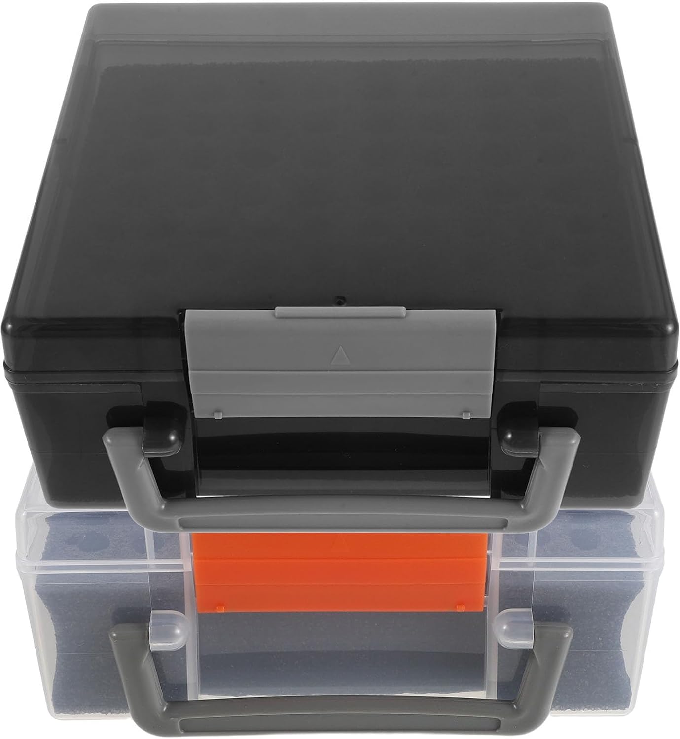 Battery Organizer Storage Box for Aa and Alkaline Batteries with Categorized Compartments and Sturdy Handle for Safe Storage and Leak Prevention
