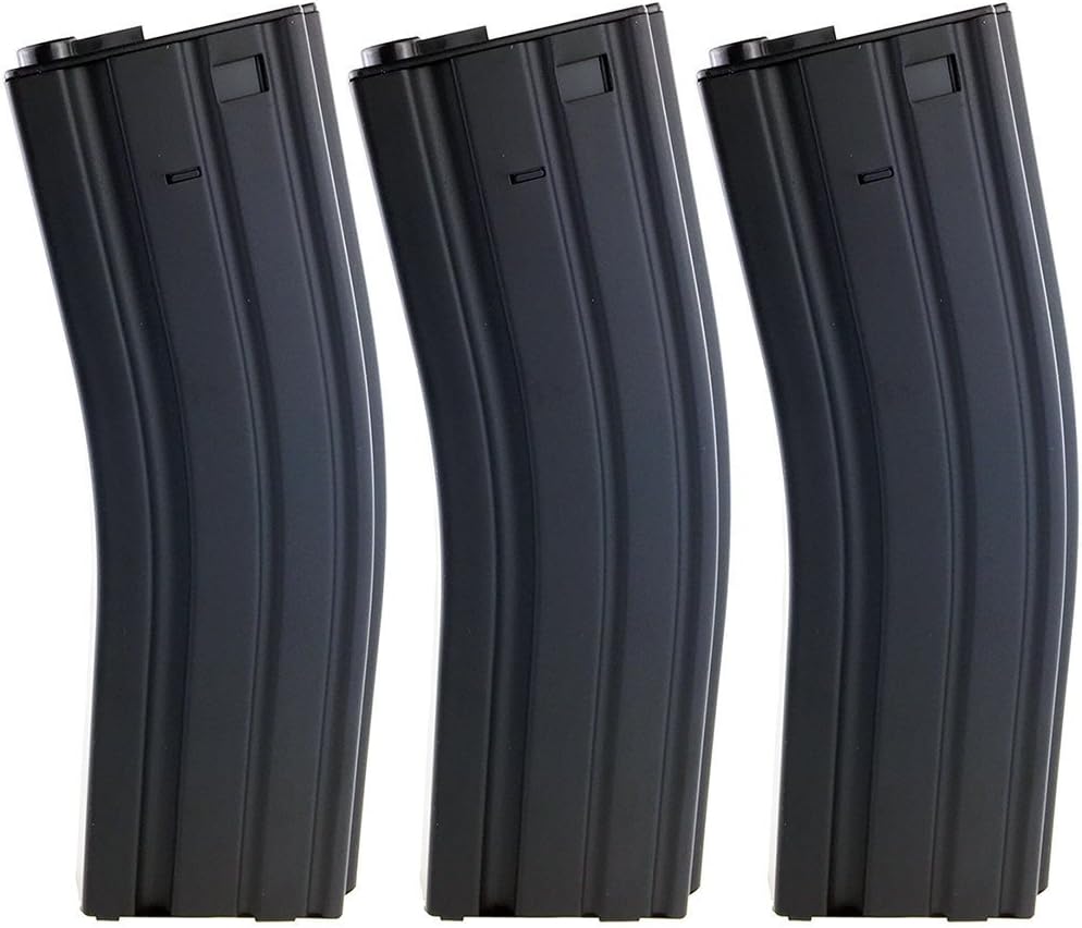 SportPro Jing Gong 450 Round Metal High Capacity Long Magazine for AEG 3 Pack Airsoft – Black : Sports & Outdoors
