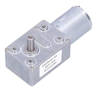 Mini Turbine Reducer, Low Noise Self Locking High Torsion Electric Gearbox Motor with Governor All Metal Gear for Robots Electronic Locks(24V30RPM)