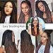 Ombre Brown Pre Stretched Hair Easy Braid Professional Braiding Hair Pre Stretched Expression Braiding Hair Hot Water Setting Synthetic Fiber Braids Hair Yaki Texture Braiding Hair 8 Packs