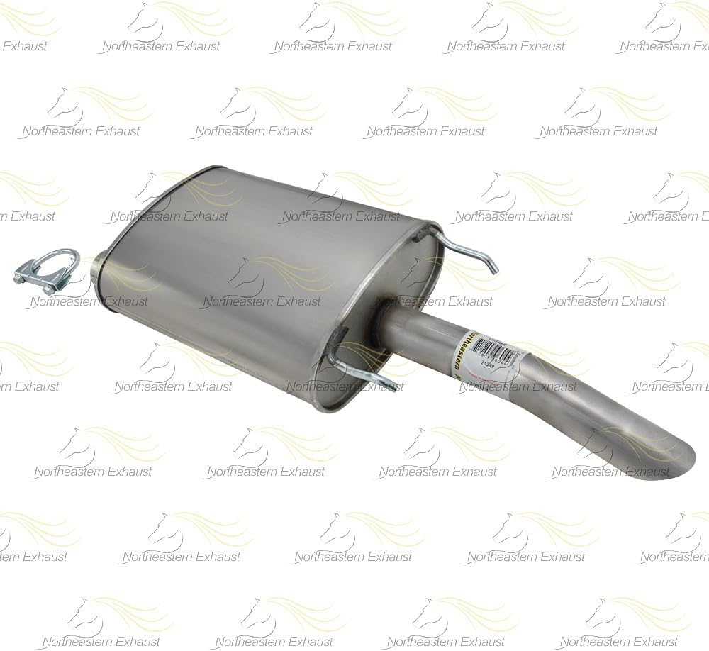 Exhaust Intermediate Pipe and Muffler Compatible with Chevy Impala 2003-2005 3.4L | Stainless Steel | Northeastern Exhaust | Includes Clamps and Hangers | Direct-Fit Replacement