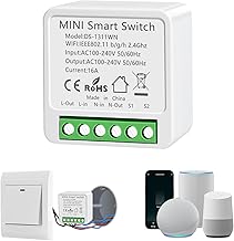 WiFi Switch, 16A Smart Life Switch, Smart Switch WiFi Relay, Alexa Light Switches, Supports Voice Control, Neutral Cable Required, DIY Timer