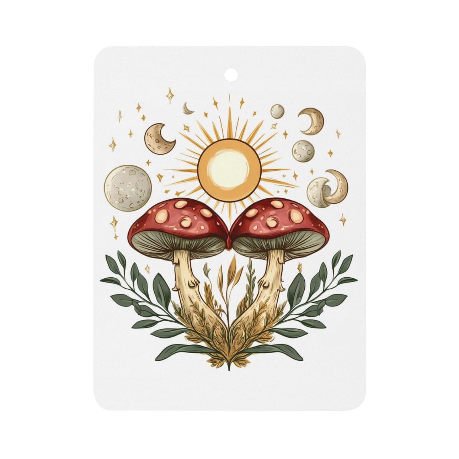 Mushroom Car Air Freshener Hanging Aromatherapy Tablets for Car Accessories Square