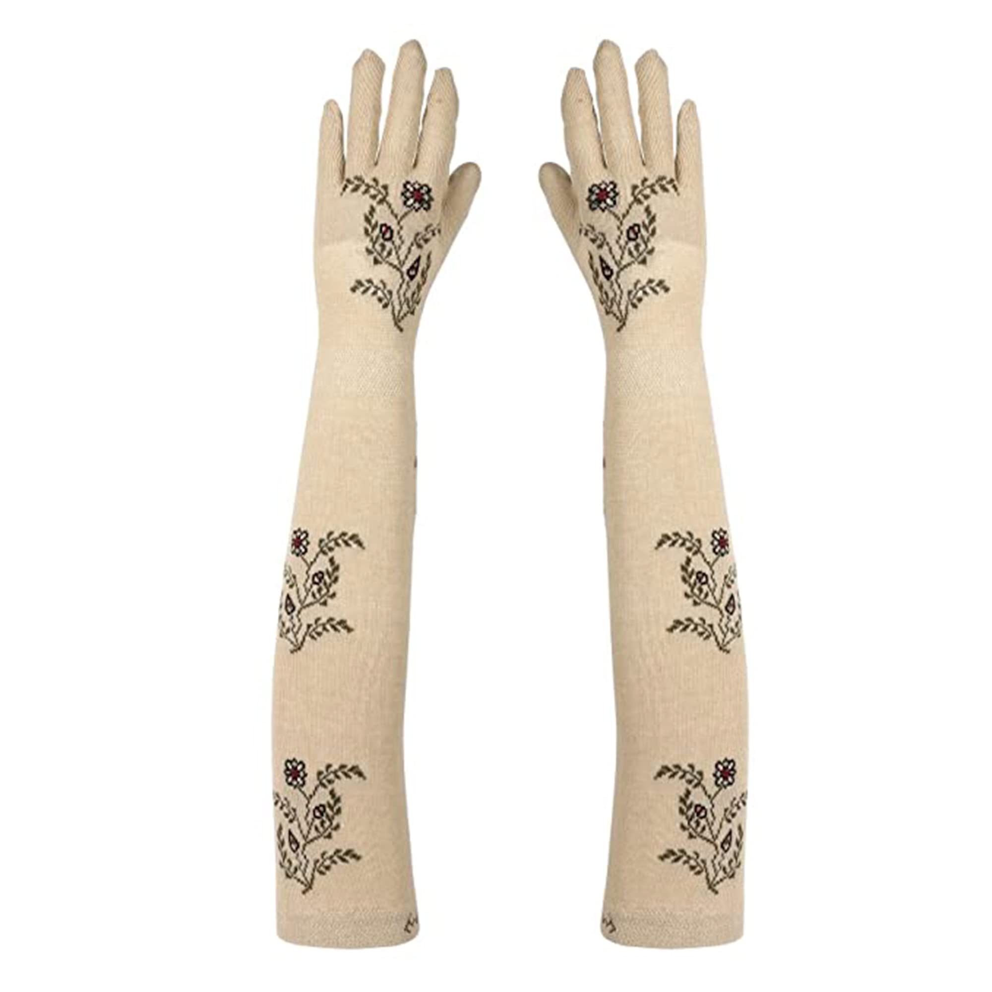 Women’s Summer Sun Protection Hand Gloves (Pack 1) – Cotton Printed Long Sleeves Gloves | Full Hand Gloves for Protection from Sun Burn/Heat/Pollution | Stylish Arm Sleeves-image-37