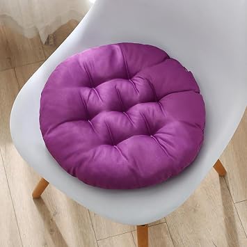 2 Pack Indoor Outdoor Chair Cushions Super Soft Dining Kitchen Chair Seat Pad,12"/16"/18"/20" Round Floor Seating Cushion Comfy Car Seat Cushion Purple,18x18x2inch