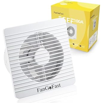 مروحة حمام FanGoFast 100 مم مروحة عادم هادئة مع رفرف عودة 12 واط مروحة حائط قوية لحمام المطبخ مرآب