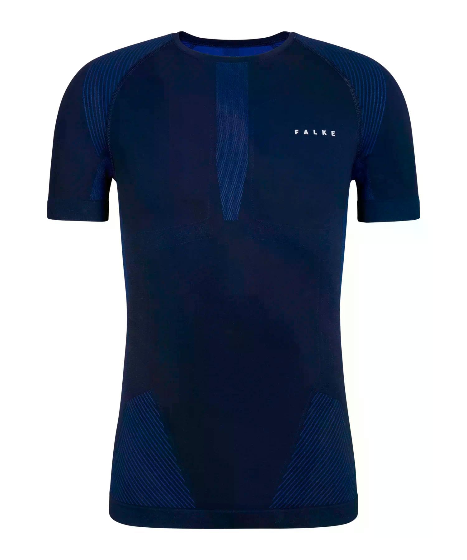 FALKE Hombre Warm Round Neck Camiseta técnica Deportiva Manga Corta Ropa térmica para climas templados a fríos Secado rápido Transpirable sostenible Hilo Funcional 1 Pieza