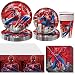 Vajilla de Spiderman Fiesta de Cumpleaños, 51 pcs Decoracion Cumpleaños Spiderman Set con Platos, Vasos, Servilletas y Mantel para Fiesta de Niños Cumpleaños, Fiesta Temática de Spiderman