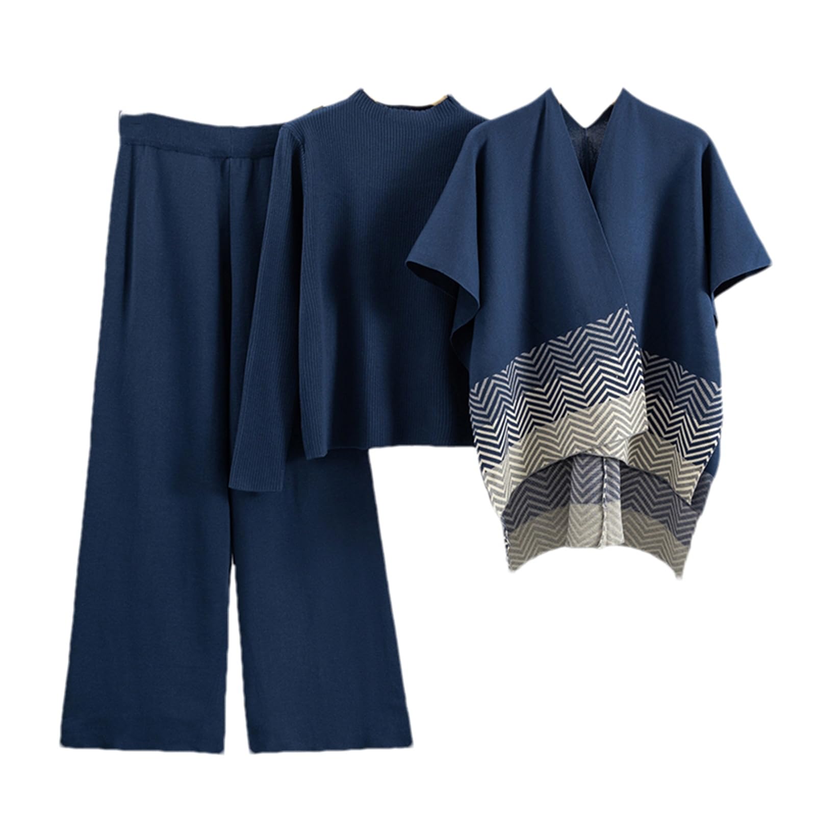 Pantalones de otoño e invierno conjunto de punto mujer contra el frío 6