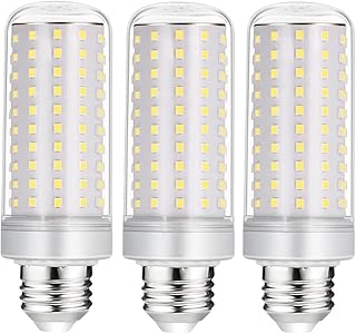 E26 LED bulbs,200 Watt Equivalent LED light bulbs,25W Home light bulbs Daylight White 6500K, 2500lm, Non-dimmable Flicker Free Ceiling Fan light bulb for Garage Warehouse Indoor Outdoor Lights,3 Pack