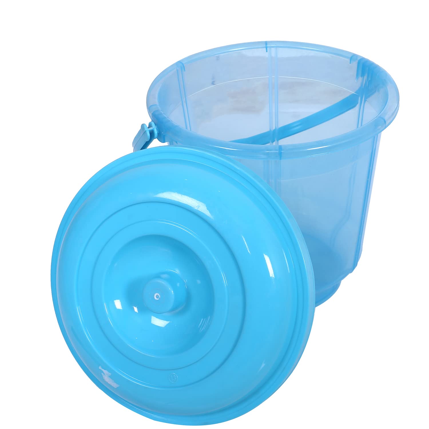 Colorful Plastic Bucket with Lid - 13L Storage -3 Colorful Plastic Bucket with Lid - 13L Storage -3
