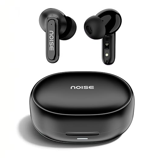 Noise Buds Connect 2 in Ear True Wireless Earbuds with 50H of Playtime, Quad Mic with Enc, in-Ear Detection, Dual Device Pairing, Instacharge(10 Min=120 Min), BT V5.3(Charcoal Black)