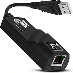 Adaptador de Rede USB para RJ45 Ethernet 10/100 Mbps Compatível Redes Gigabit, Placa de Rede Externa Plug & Play, Windows Mac Linux Notebook e PC