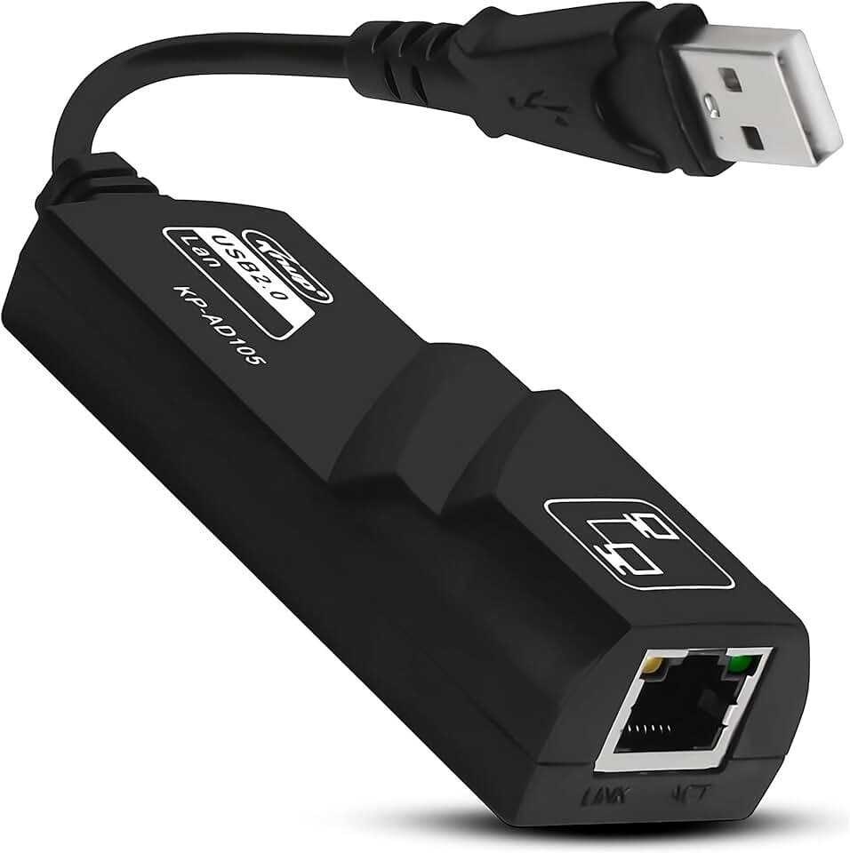 Adaptador de Rede USB para RJ45 Ethernet 10/100 Mbps Compatível Redes Gigabit, Placa de Rede Externa Plug & Play, Windows Mac Linux Notebook e PC
