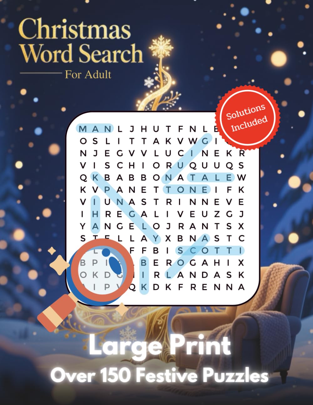 Christmas Word Search for Adult: Large Print Over 150 Festive Puzzles