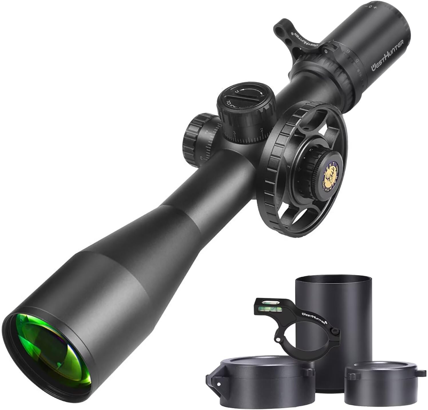 WestHunter Optics TD 3-18x50 SFIR FFP Precision Riflescope, 34 mm Tube First Focal Plane Red Illumination Tactical 1/10 MIL Competition Shooting Scope