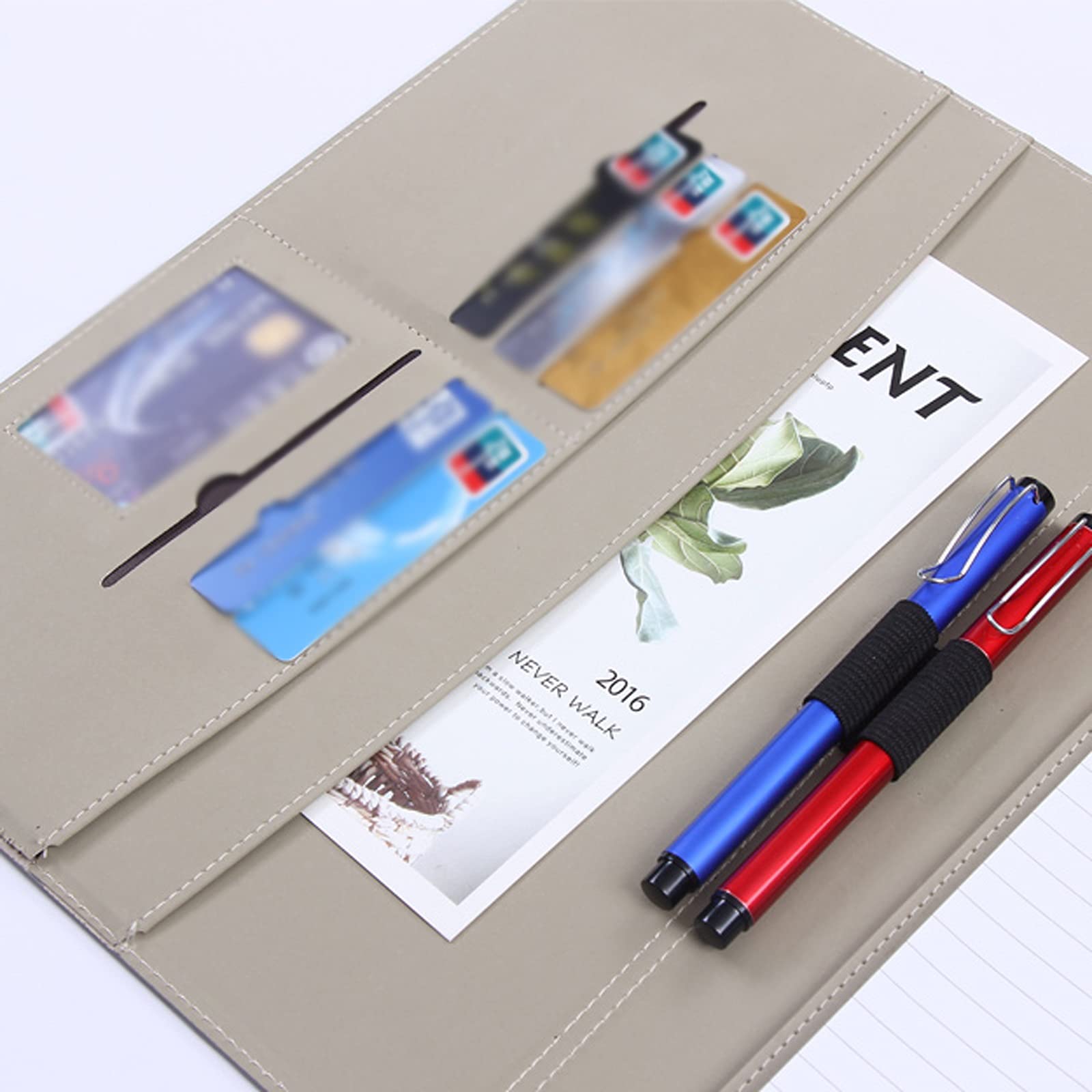 Carpeta A4 e Letter Paper Size Appunti multifunzione in pelle multifunzione per riunioni di lavoro Scrittura cuscinetto a foglia sciolto Borsa di stoccaggio foglia-5 pacchetti Carpeta expandible
