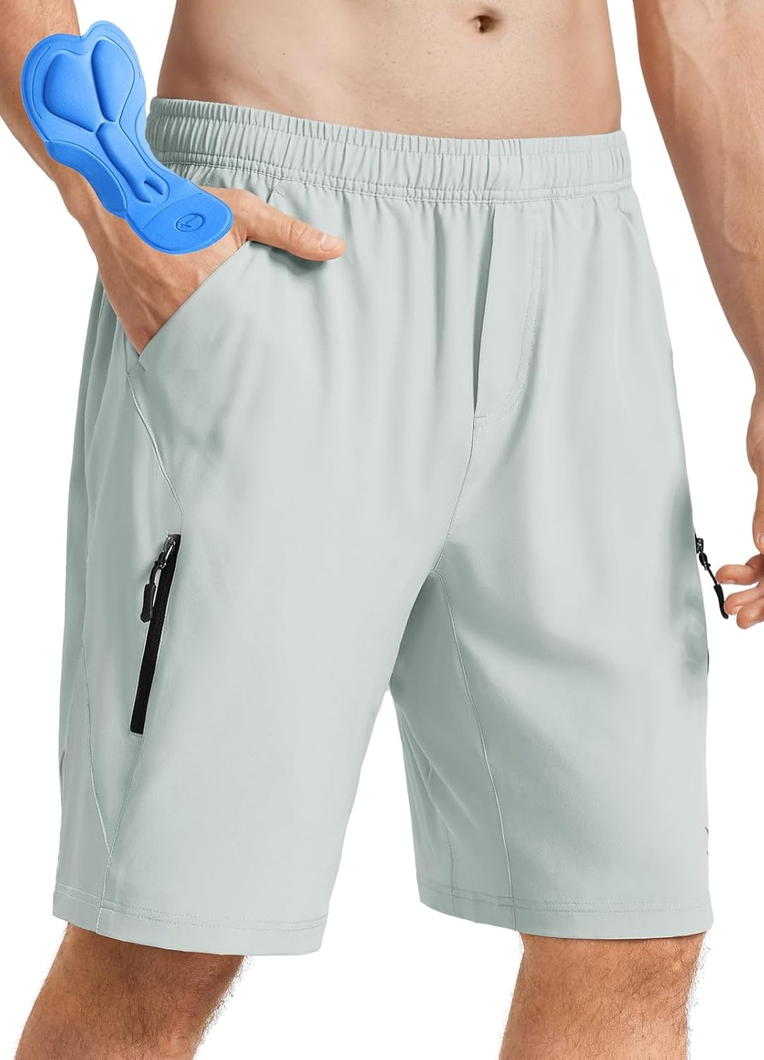 baleaf Men's Mountain Bike Shorts 3D Padded Loose-fit MTB Cycling Bicycle Lightweight Zipper Pockets