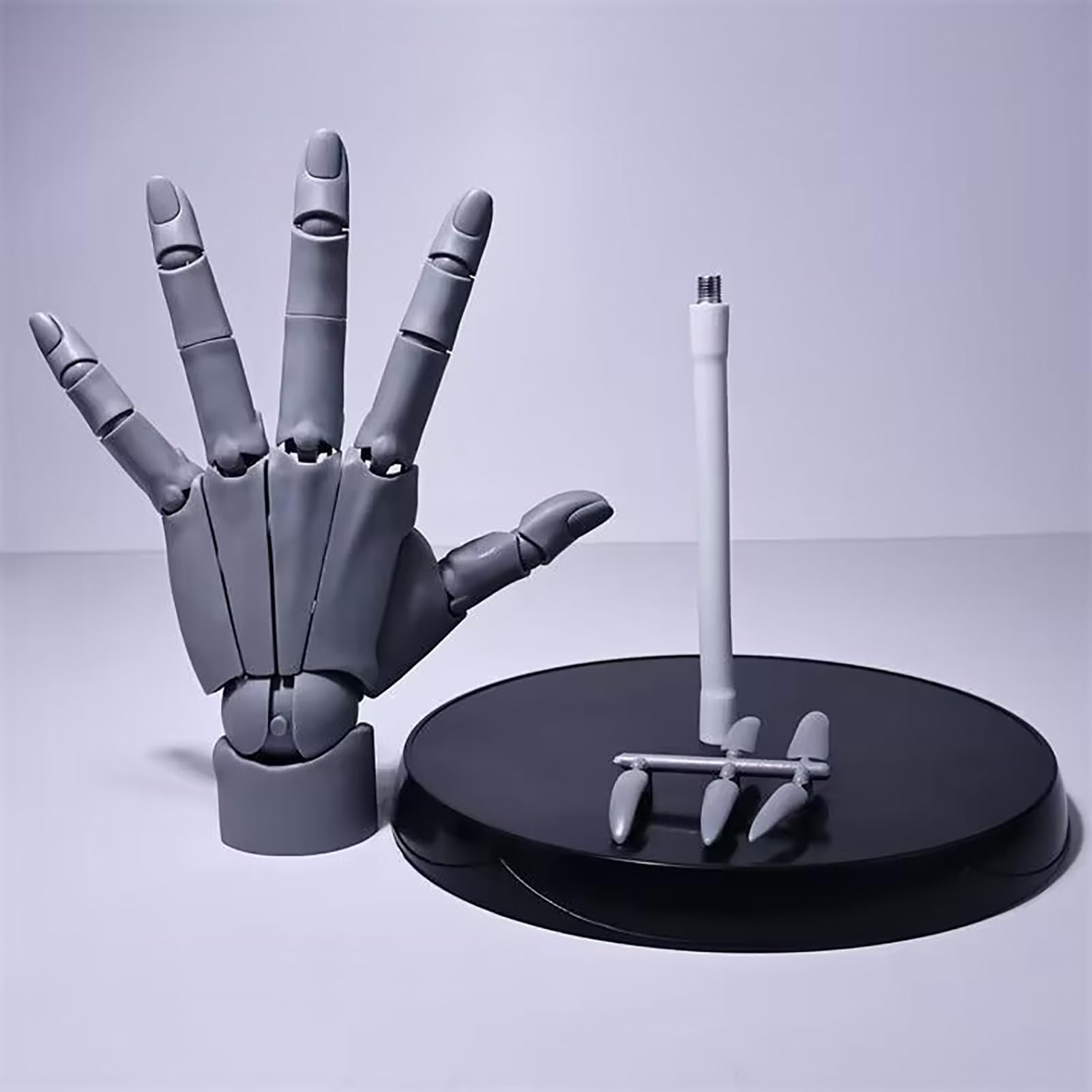 Modelo de mano, 1: 1. Arte de palma simulada, dibujo de estudiante, referencia de cuerpo, mano, modelo de cuerpo humano, mano con base, soporte de exhibición, A