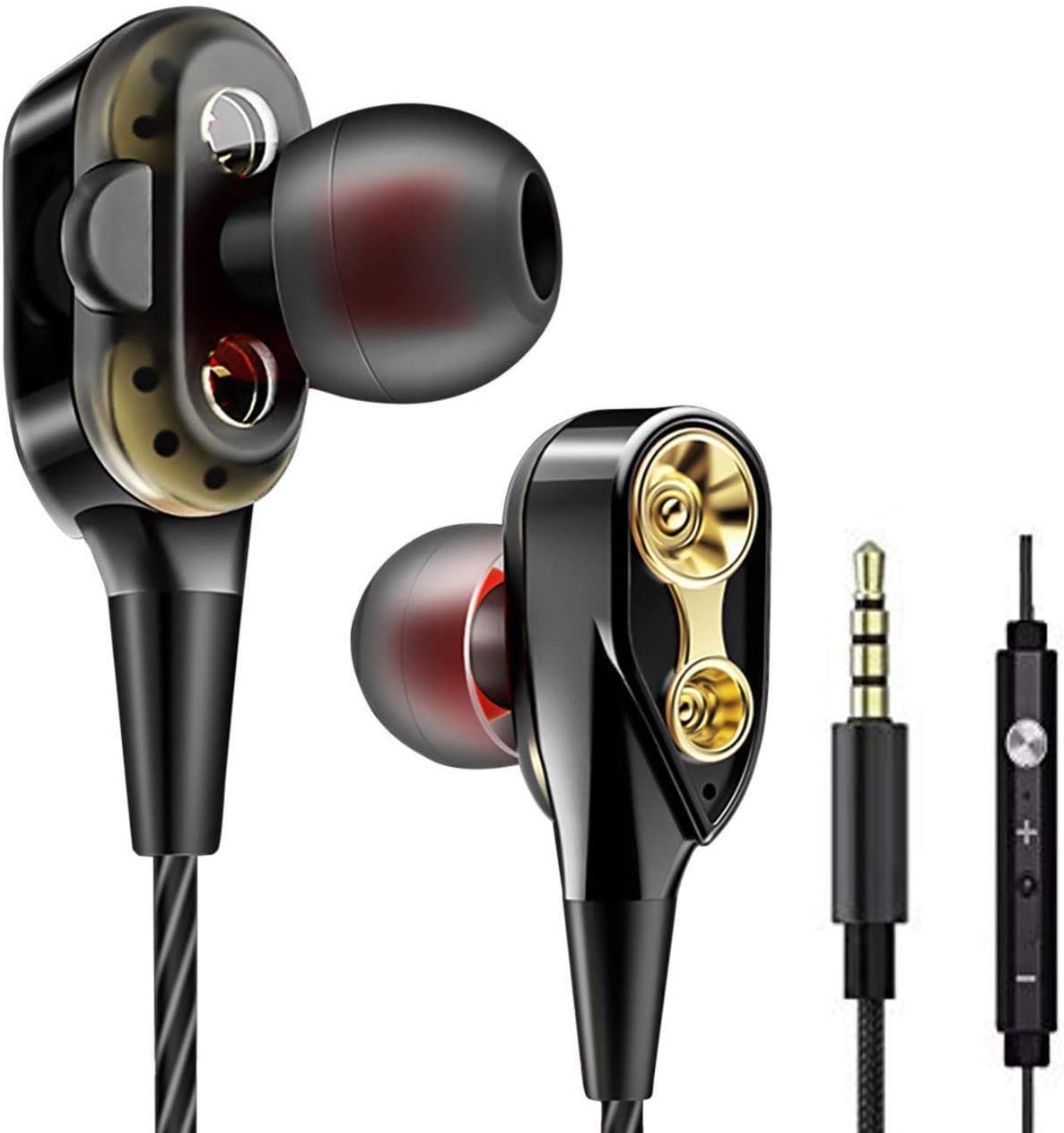Earphones Headphones for Sony Xperia M2, XA Ultra Dual, M4 Aqua, XA Dual, M5 Dual, X Dual, Z1 Compact Earphone Original Like Wired Stereo Deep Bass Head Hands-free Headset Earbud With Built in-line Mic, With Premium Quality Good Sound Call Answer/End Button, Music 3.5mm Aux Audio Jack (R-30, Black)