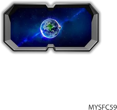 3D Earth and Space Porthole Wall Decal | Removable Vinyl Sticker | Peel and Stick | Unique Art Decor for Bedroom, Kitchen, Kids or Any Other Room MYSFC59-Large