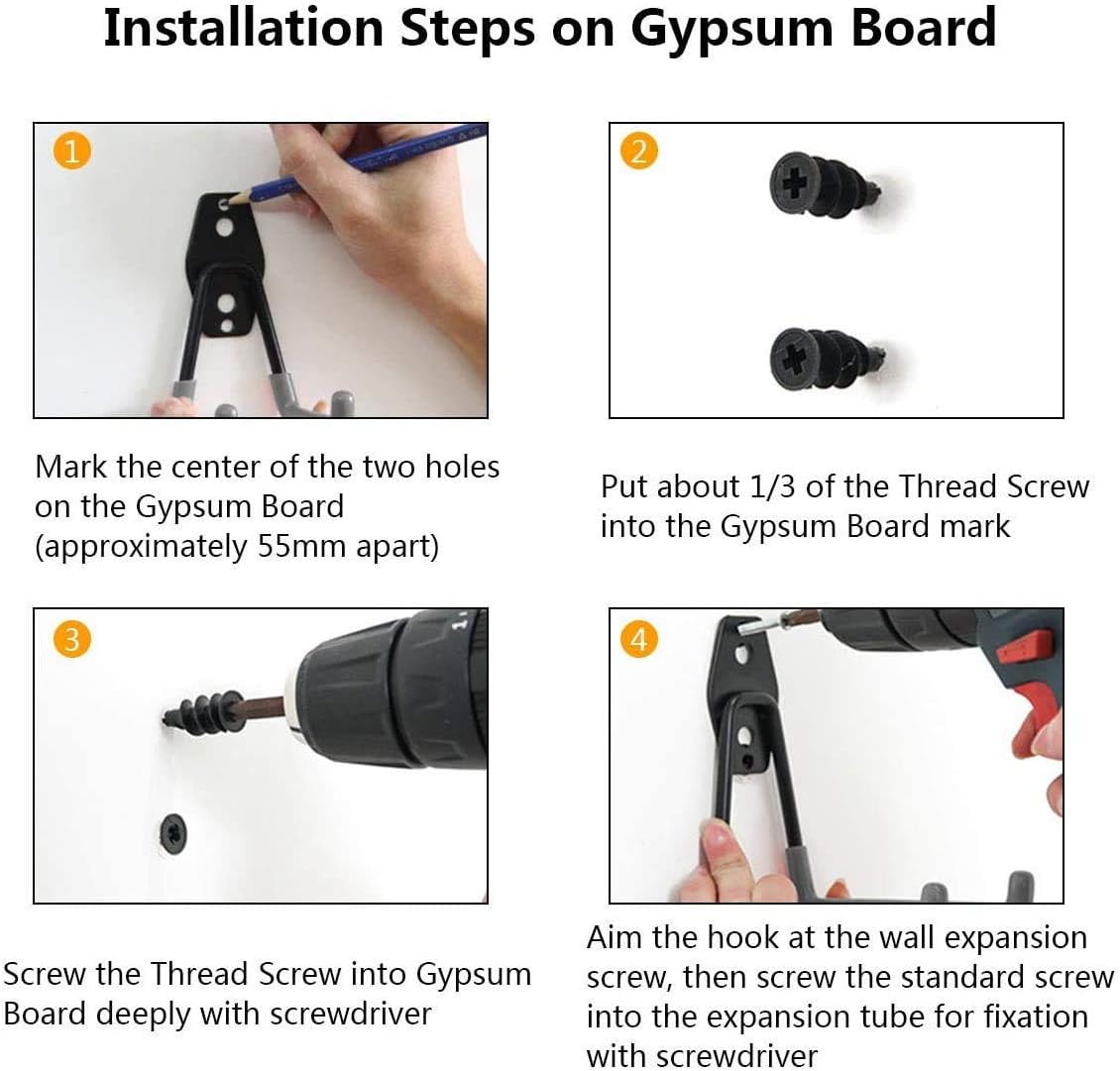 2 Pack Garage Storage Utility Hooks, Garage Garden Tool Organizer, Hanging Utility Wall Mount Hooks, Heavy Duty U-Hooks Tool Storage Organizer : Tools & Home Improvement