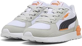 بوما بوت برقبة منخفضة للجنسين من جرافيتون، مناسب لمرحلة ما قبل المدرسة، لون ابيض وكحلي، مقاس 31