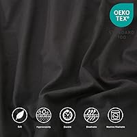 Vista 2 de BISELINA Sábana de Lino Francés Sábana Plana Solamente 55% Lino Europeo 45% Algodón Estilo Básico Color Sólido Suave Transpirable Estilo Granja Gris