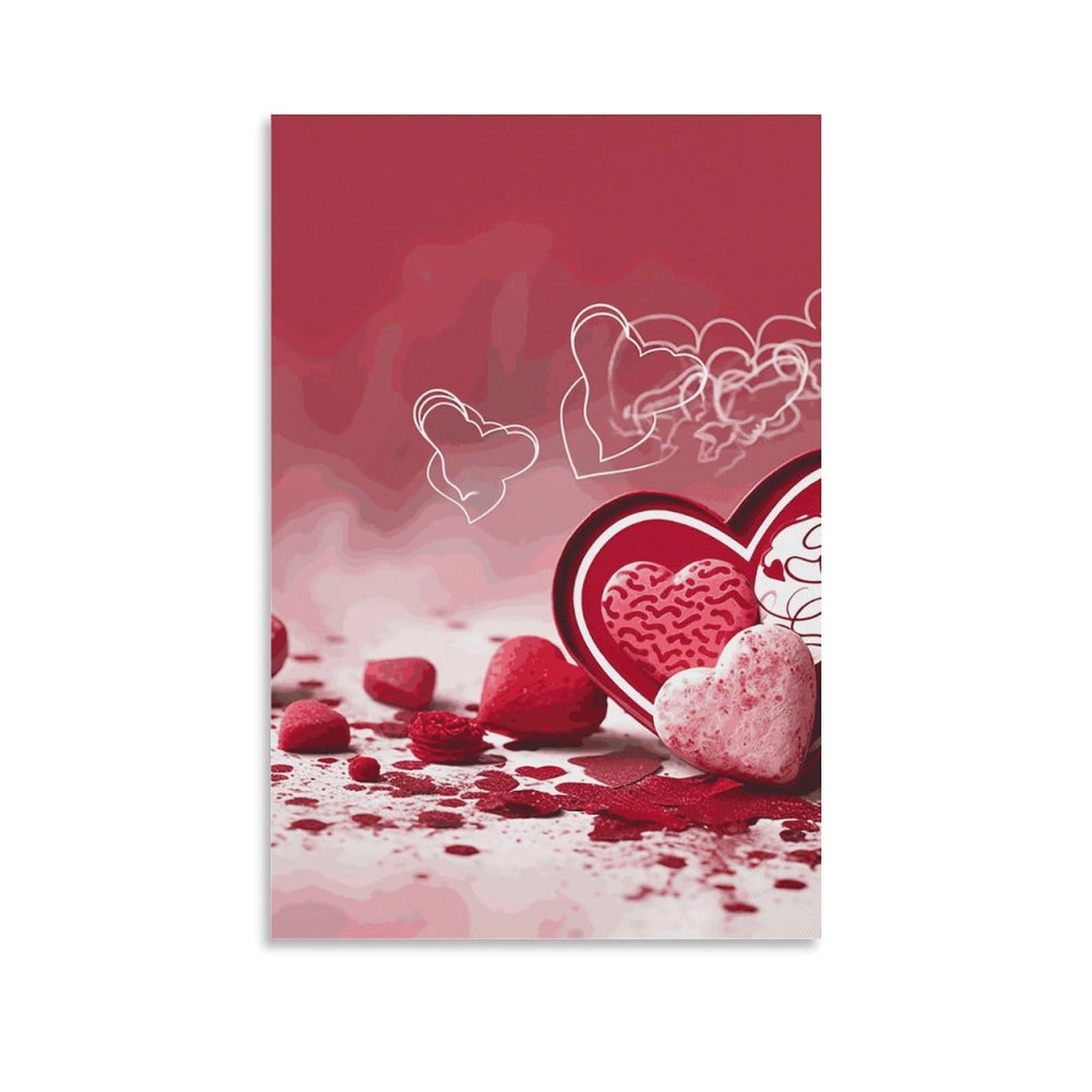 Toile Saint-Valentin décoration esthétique pour chambre et salon chic - 8