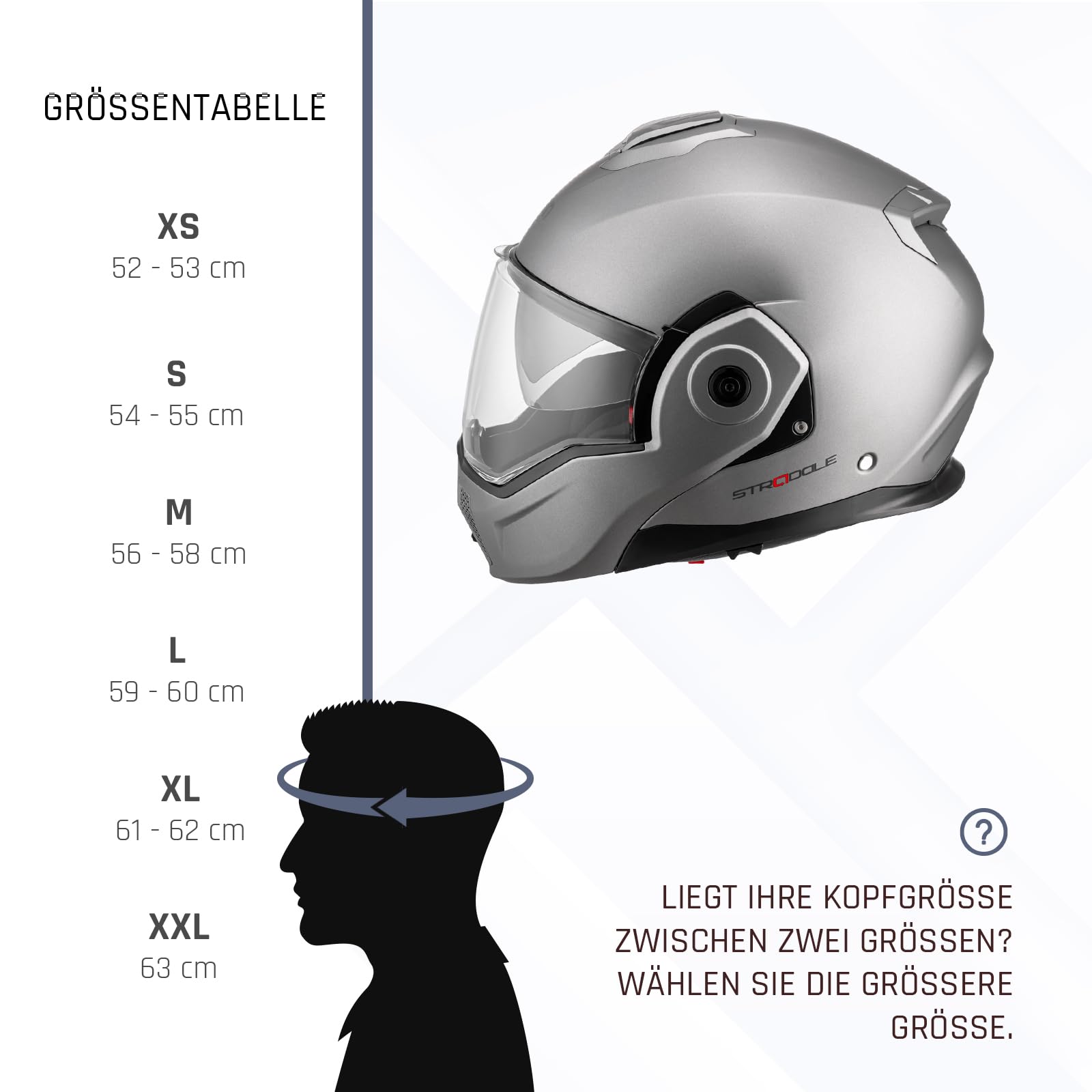 BEON Stradale Motorradhelm - Systemhelm Klapphelme mit Visier und Sonnenblende - Rollerhelm Sonnenblende - Motorrad Helm Damen & Herren - Integralhelm 180° Klappbar - XL