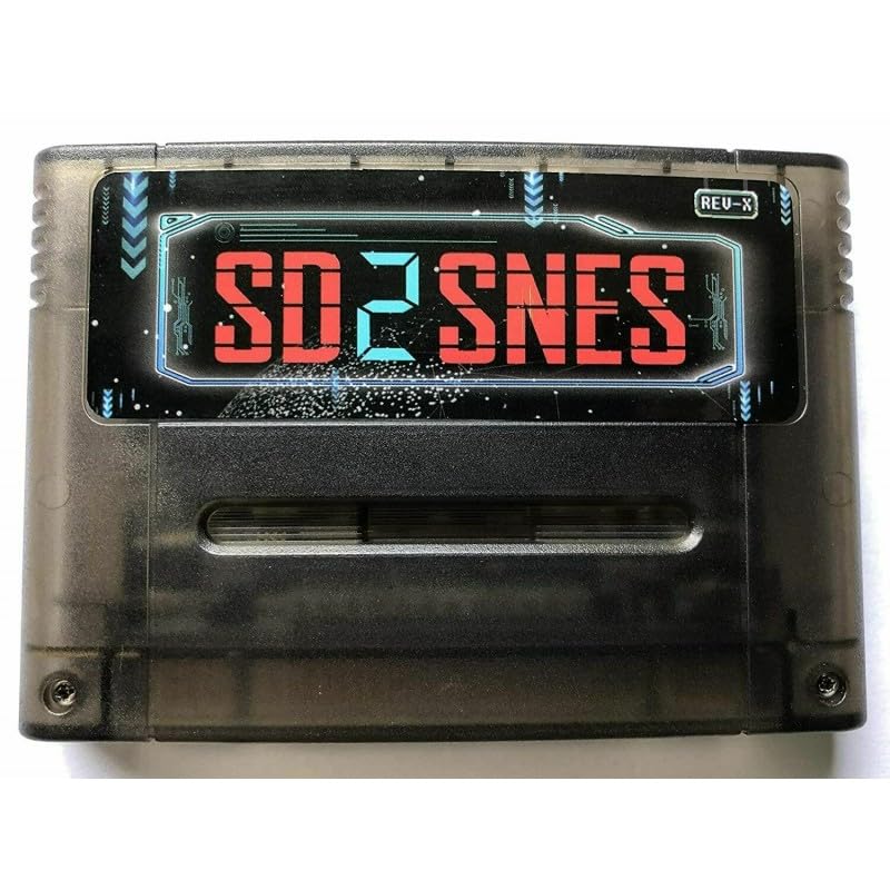 Cartucho Flash SD2SNES Rev. X compatible con Super Nintendo y Super Famicom (Translúcido)