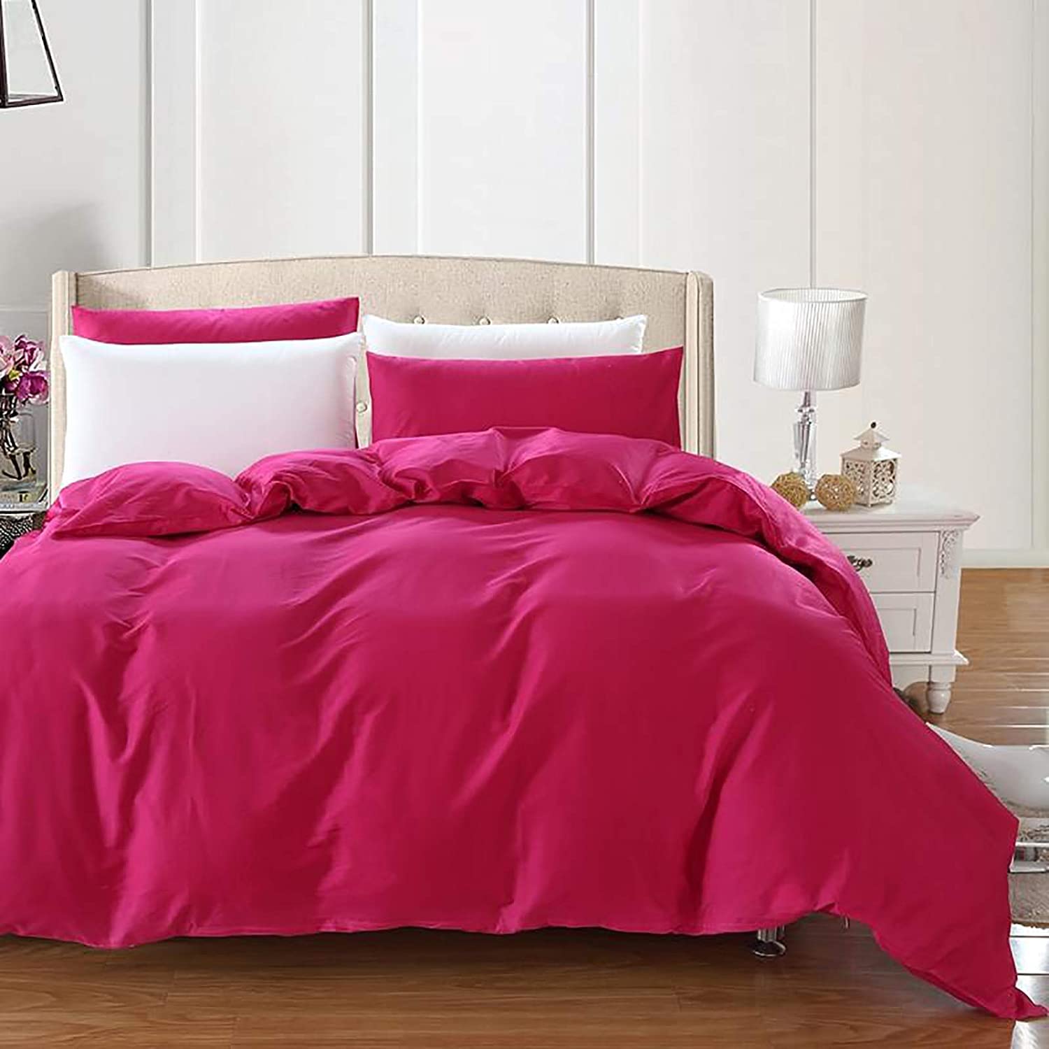 MGEMJMJ Egyptian Cotton Duvet Cover,Solid Color Luxury Skin-friendly Comforter Cover,Sateen Weave Silky Soft Breathable Quilt Cover(Size:220x240cm(87x94inch),Color:A)