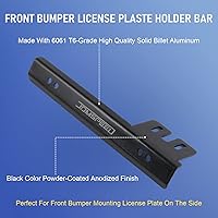 Vista 3 de JDMSPEED Barra Soporte de Reubicación para Placa de Matrícula en Parachoques Delantero Negro
