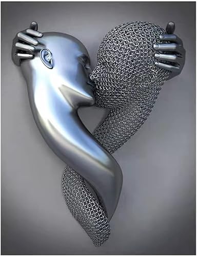 ZMURED Arte de pared 3D para decoración de pared, figura de arte moderno, pintura en lienzo, arte de pared grande para decoración de baño y