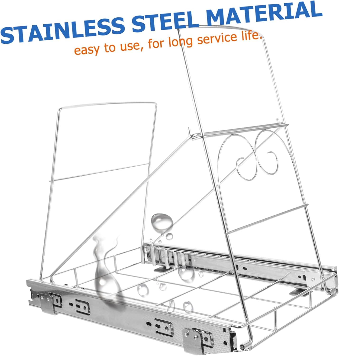 Pull out Slider Shelf for Kitchen Trash Can Under Cabinet Storage Design Easy Installation Flexible Use for Trash Bin Organization