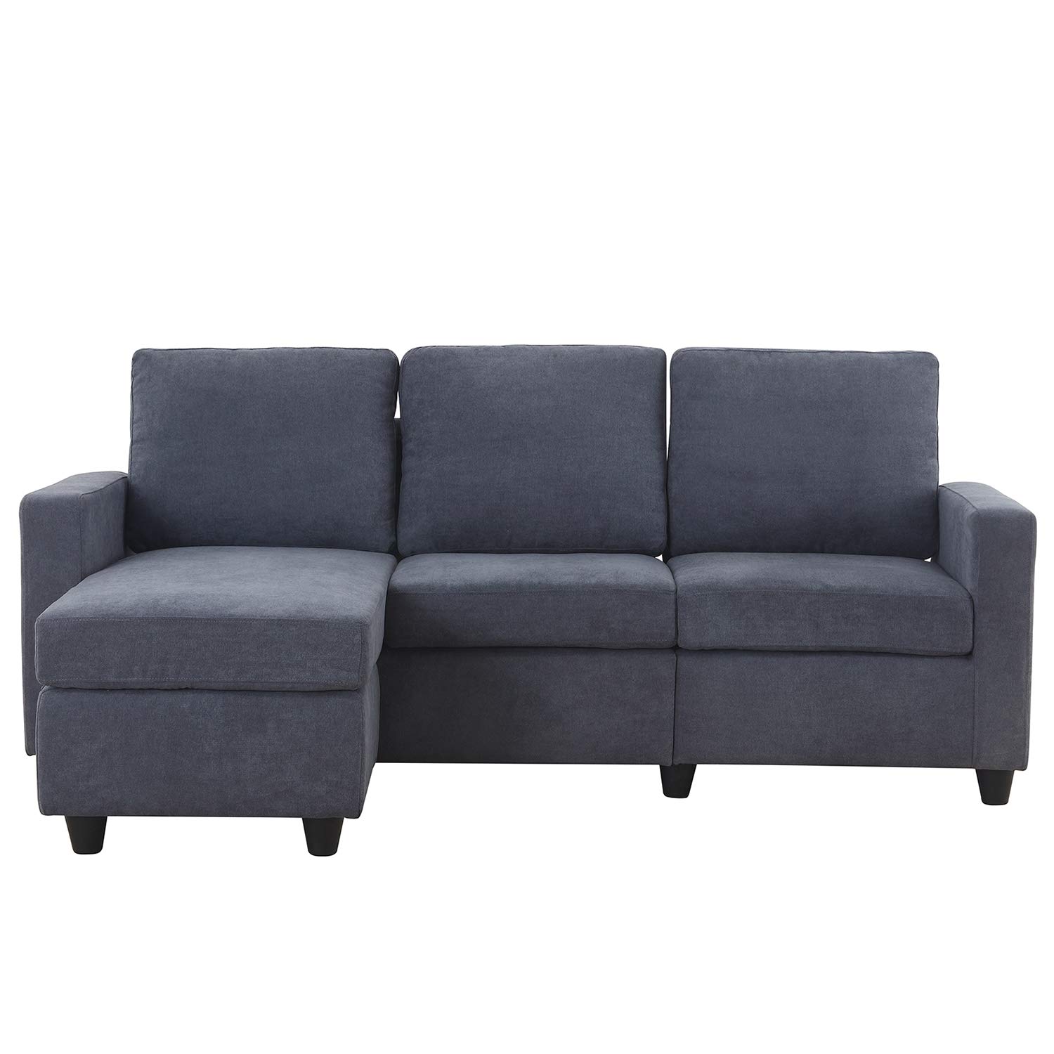HONBAY Convertible Sectional Sofa, L Shaped Couch with Linen Fabric