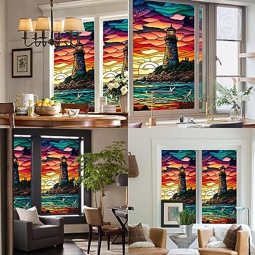 Privacidade da janela Cling | Filmes de Desenho Brilhante | Janela de vidro estático adere sem cola