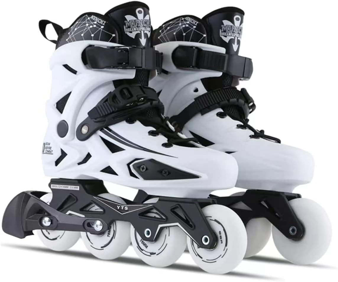 Fitness Inline Skates, Outdoor 4 Wheel Speed Racing Roller Skates for Men Women Adult